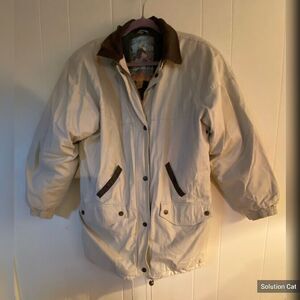 Campton Place Coat Women’s Small Beige Down Fill Cotton